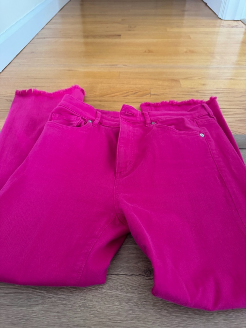 LOFT Hot Pink High-Rise Jeans